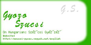 gyozo szucsi business card